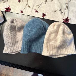 Garnet Hill beanie. 100% cashmere.